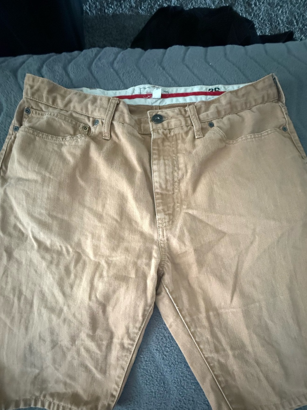 Stafford Men's Khaki Jean Shorts